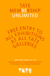 north design tate membership be unlimited poster orange
